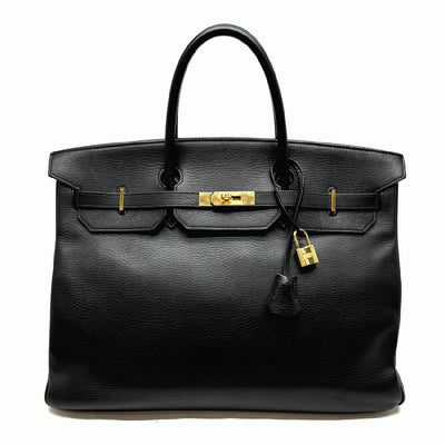 HERMES 헤르메스 Birkin 40 Birkin 40 가방, 토트 백, Ardennes, Noir, Black, Gold Fittings