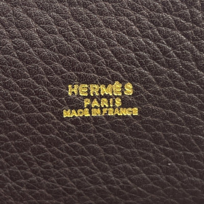 HERMES HERMES Whitebus GM Whitebus GM Fjord Chocolat Brown Gold Fittings