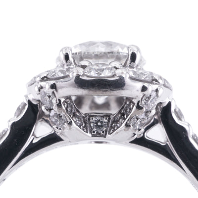 グラフ GRAFF アイコン ラウンド ダイヤモンド エンゲージメントリング リング 指輪 Au750 シルバー ダイヤリング 婚約指輪 ホワイトゴールド