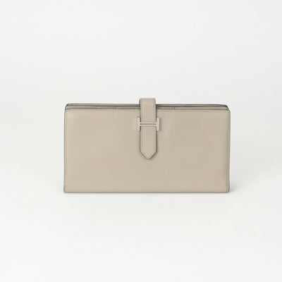 HERMES 爱马仕 B?arn soufflet Bearn soufflet 钱包长钱包爱普生trench米色银金属配件沃恩·爱普生