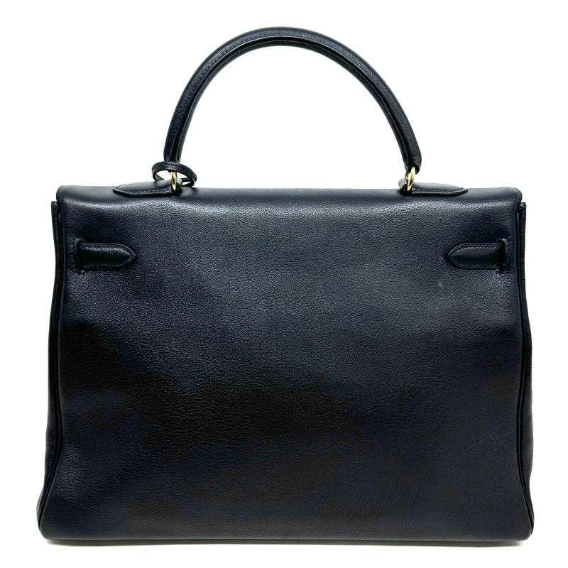 HERMES HERMES Kelly 35 Kelly 35 Bag, Tote bag, Shoulder bag, Leather, Navy, Navy, Gold hardware