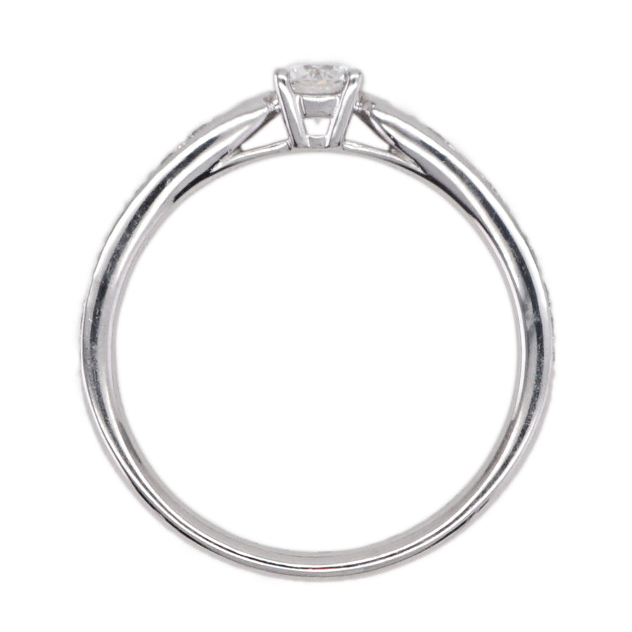 Tiffany & Co. TIFFANY&Co. Round Brilliant Engagement Ring Diamond Platinum Band Half Eternity Half Circle Tiffany & Co. Harmony Diamond Ring Engagement Ring Platinum