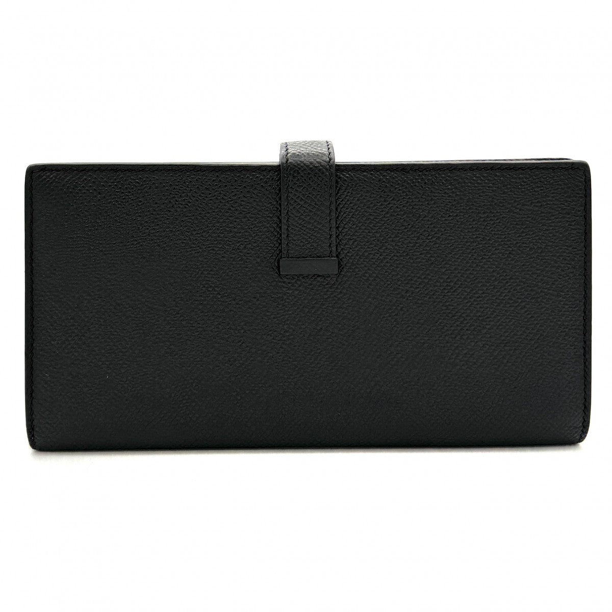 HERMES HERMES B?arn soufflet Bearn soufflet Wallet Long Wallet Epson Noir Black Gold Hardware Vaugh Epson