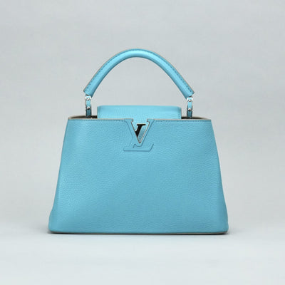 LOUIS VUITTON 路易威登 Capucines BB Capucines BB 包，手提袋，肩膀袋，托里龙皮革，绿松石，蓝色，蓝色，银色硬件，参考价格：¥1,050,500