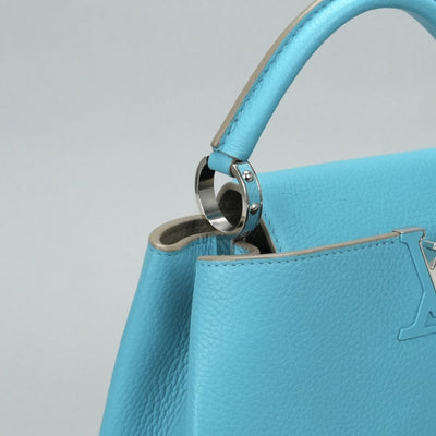 LOUIS VUITTON 路易威登 Capucines BB Capucines BB 包，手提袋，肩膀袋，托里龙皮革，绿松石，蓝色，蓝色，银色硬件，参考价格：¥1,050,500