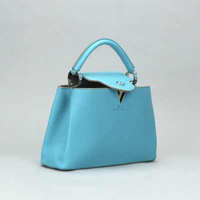 LOUIS VUITTON 路易威登 Capucines BB Capucines BB 包，手提袋，肩膀袋，托里龙皮革，绿松石，蓝色，蓝色，银色硬件，参考价格：¥1,050,500