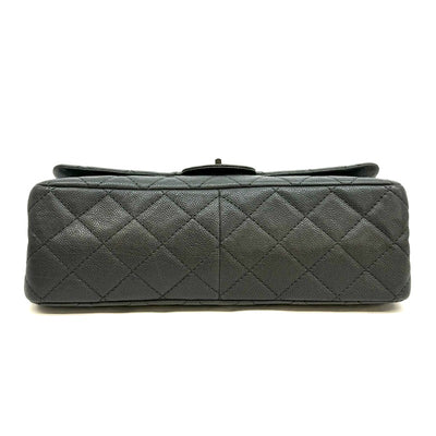 CHANEL CHANEL 2.55 hardware Matelass? Bag Shoulder Bag Caviar Skin Grey Gunmetal Metal Fittings Double flapW flapDouble chain W chainChain shoulder bag