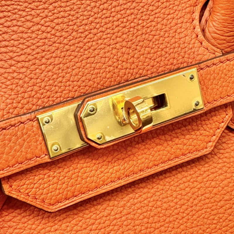 エルメス HERMES バーキン35 バーキン 35 バッグ トートバッグ トゴ テールバテュー オレンジ ゴールド金具