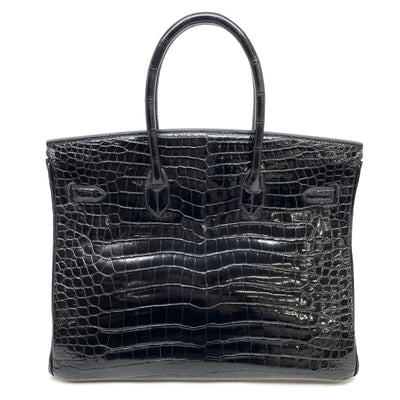 HERMES 헤르메스 Birkin 35 Birkin 35 폴로스 크로 코디일 누아르 블랙 골드 하드웨어 이국