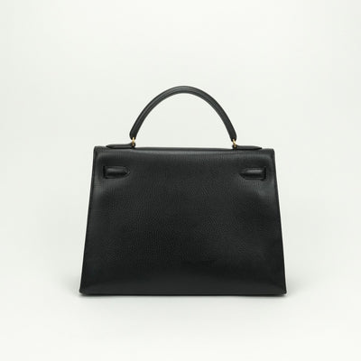 エルメス HERMES ケリー32 ケリー 32 バッグ トートバッグ アルデンヌ ノワール Noir ブラック black 黒 ゴールド金具