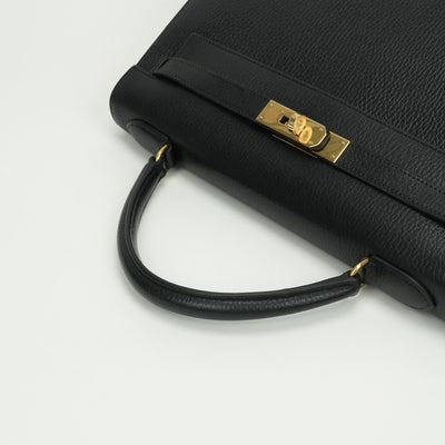 エルメス HERMES ケリー32 ケリー 32 バッグ トートバッグ アルデンヌ ノワール Noir ブラック black 黒 ゴールド金具