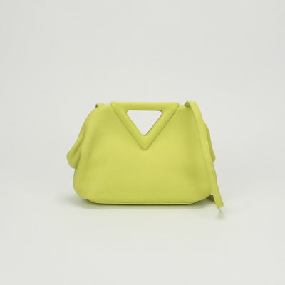 ボッテガヴェネタ BOTTEGAVENETA トライアングル ポイント スモール バッグ トートバッグ ショルダーバッグ レザー グリーン ライトグリーン 緑 シルバー金具