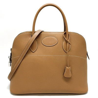 HERMES HERMES Bolide 35 Bolide 35 Bag, Tote Bag, Shoulder Bag, Vacherierage, Natural, Beige, Brown, Brown, Silver Fittings Bolide 37