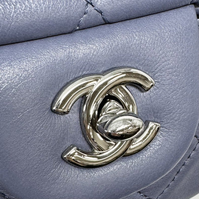 シャネル CHANEL マトラッセ バッグ ショルダーバッグ ラムスキン パープル 紫 シルバー金具 チェーンウォレット WOC 財布 ココマーク