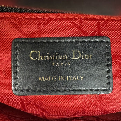 クリスチャンディオール CHRISTIAN DIOR レディディオール スモール LADY DIOR MY ABCDIOR スモールバッグ MYABC カナージュバッグ バッグ トートバッグ ショルダーバッグ ラムスキン ブラック 黒 ゴールド金具