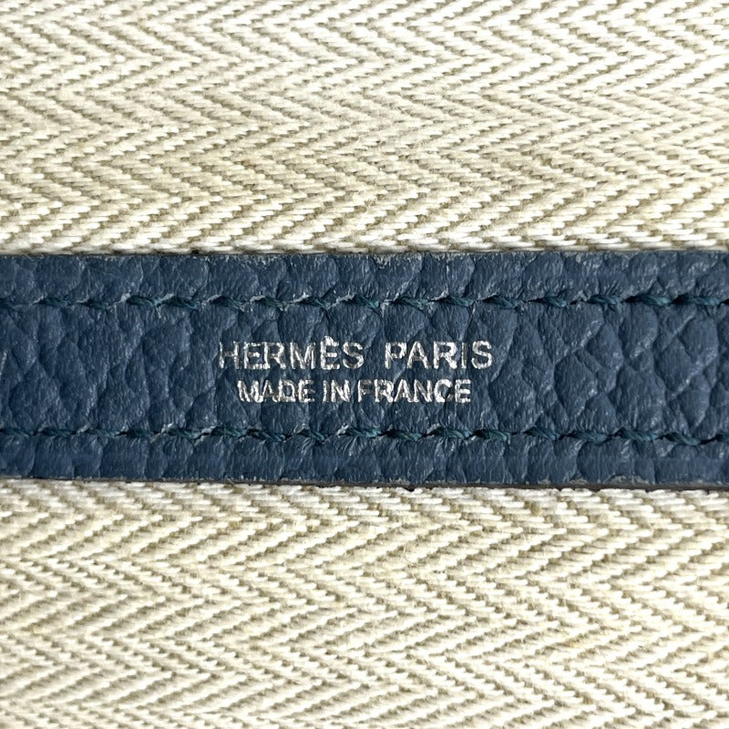 エルメス HERMES ガーデンパーティPM ガーデンパーティ PM バッグ トートバッグ カントリー ブルートンペット ブルー 青 シルバー金具