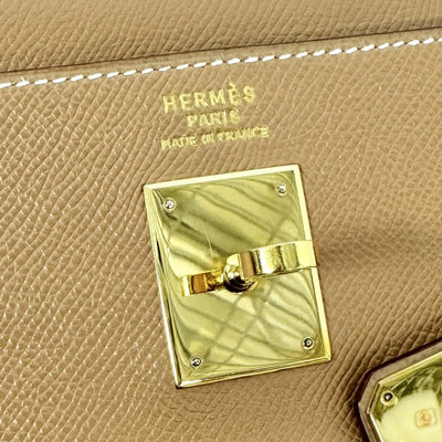 エルメス HERMES ケリー35 ケリー 35 バッグ トートバッグ ショルダーバッグ クシュベル ナチュラル ブラウン 茶 ゴールド金具