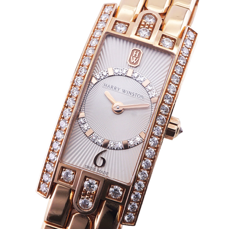 HARRY WINSTON HARRY WINSTON Avenue C Mini Art Deco Avenue C Mini 750PG Rose Gold Pink Gold