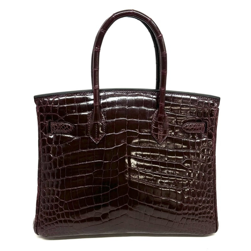 HERMES 爱马仕 Birkin 30 Birkin 30 nilotticus鳄鱼勃艮第红银金属配件