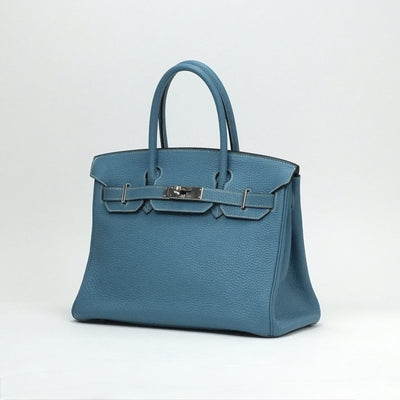 HERMES HERMES Birkin 30 Birkin 30 Bag, Tote Bag, Togo, Blue Jean, Blue, Silver Fittings