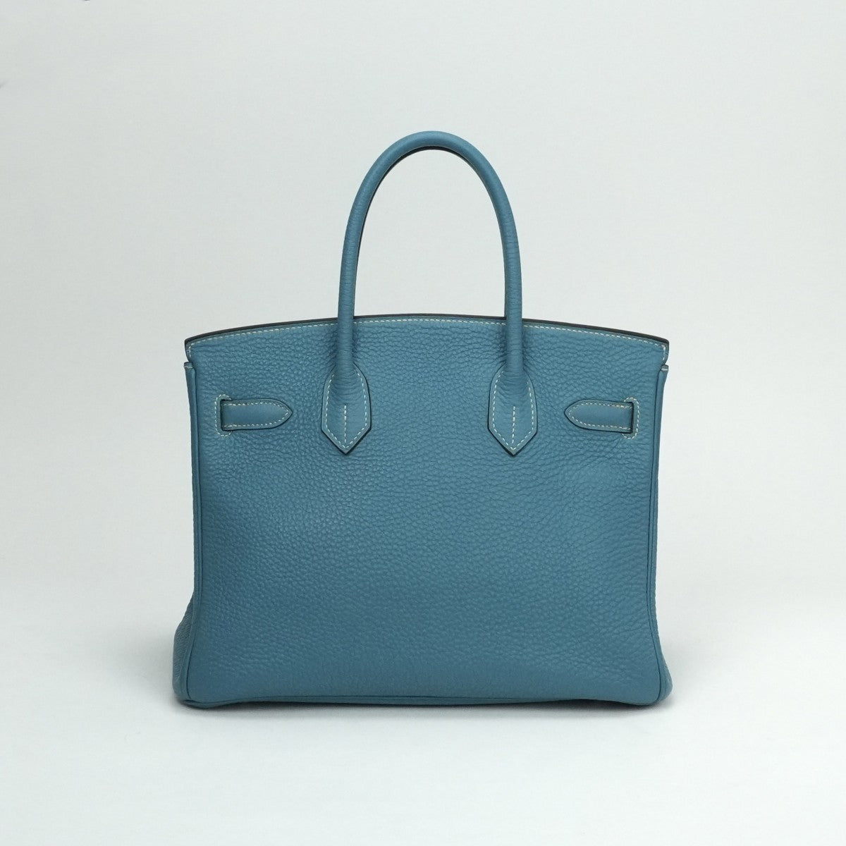 HERMES 爱马仕 Birkin 30 Birkin 30 包，手提袋，多哥，蓝色牛仔，蓝色，银色配件