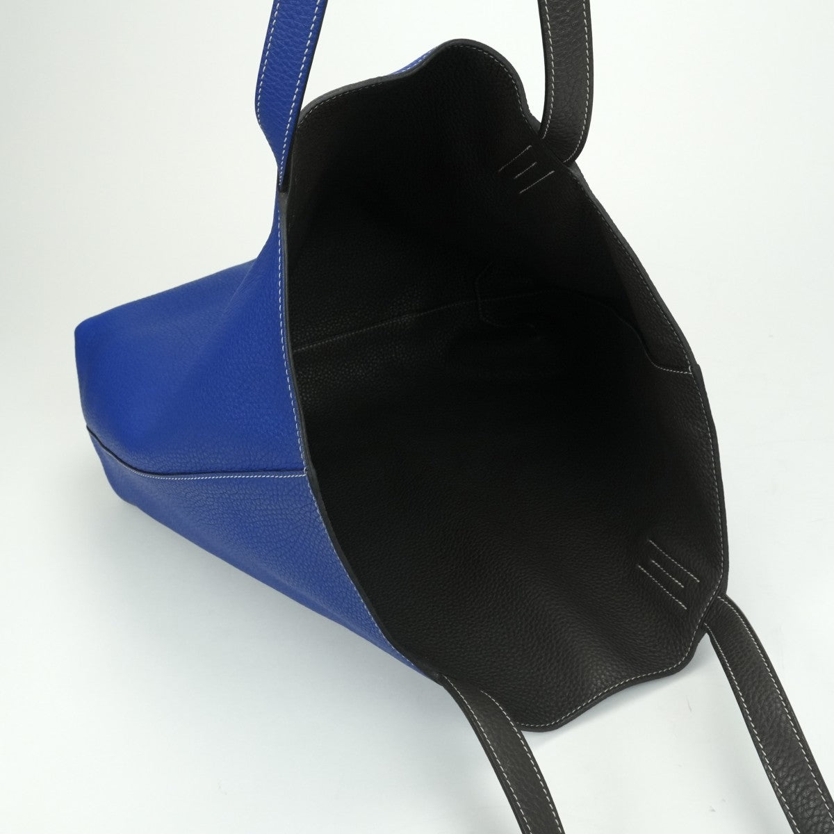 HERMES 爱马仕 Double sens 36 Double sens 36 Double sens 36 Double sens 45 手提袋Toryon Clemence Blue Royale GRAFF石墨石墨灰蓝色