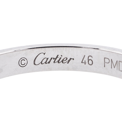カルティエ Cartier カルティエ ダムール ウェディング リング CARTIER D AMOUR WEDDING BAND リング 指輪 Pt950 シルバー 結婚指輪　ペアリング
