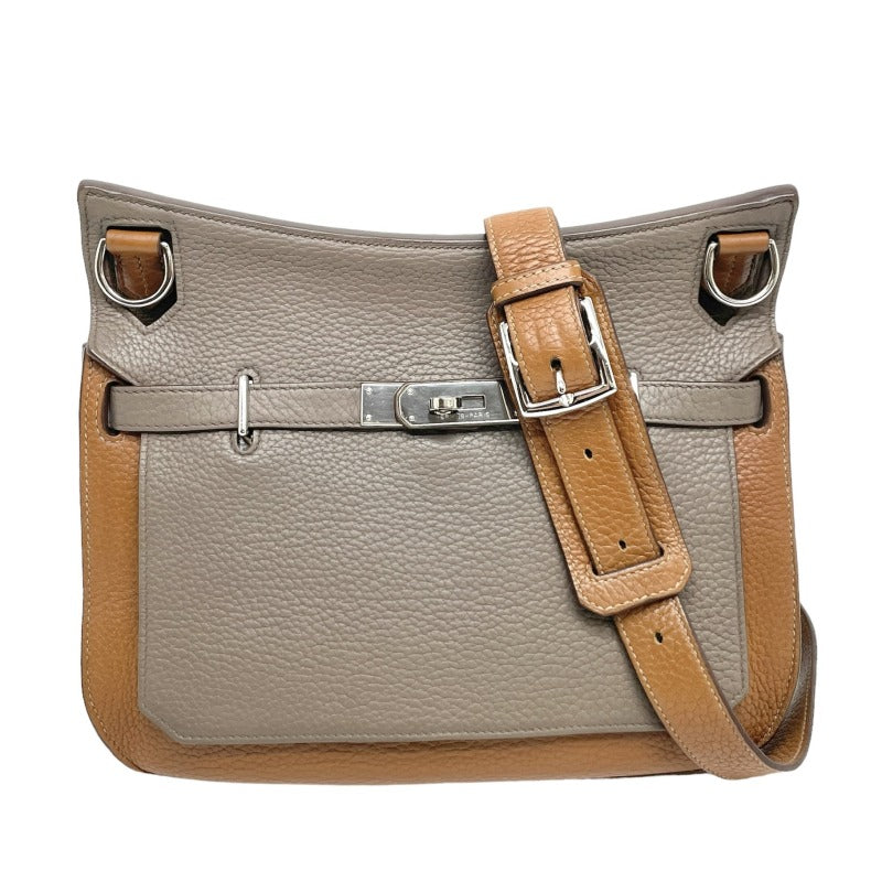 HERMES HERMES Jypsiere 28 Jypsiere 28 Bag Shoulder Bag Torillon Clemence Etoup Gold Beige Greige Brown Silver Hardware