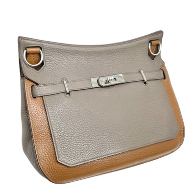 HERMES HERMES Jypsiere 28 Jypsiere 28 Bag Shoulder Bag Torillon Clemence Etoup Gold Beige Greige Brown Silver Hardware