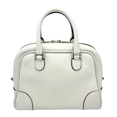 LOEWE LOEWE Amazona 75 Amazona 75 Bag, Tote bag, Shoulder bag, Leather, White, White, Silver hardware, Handbag, 2way