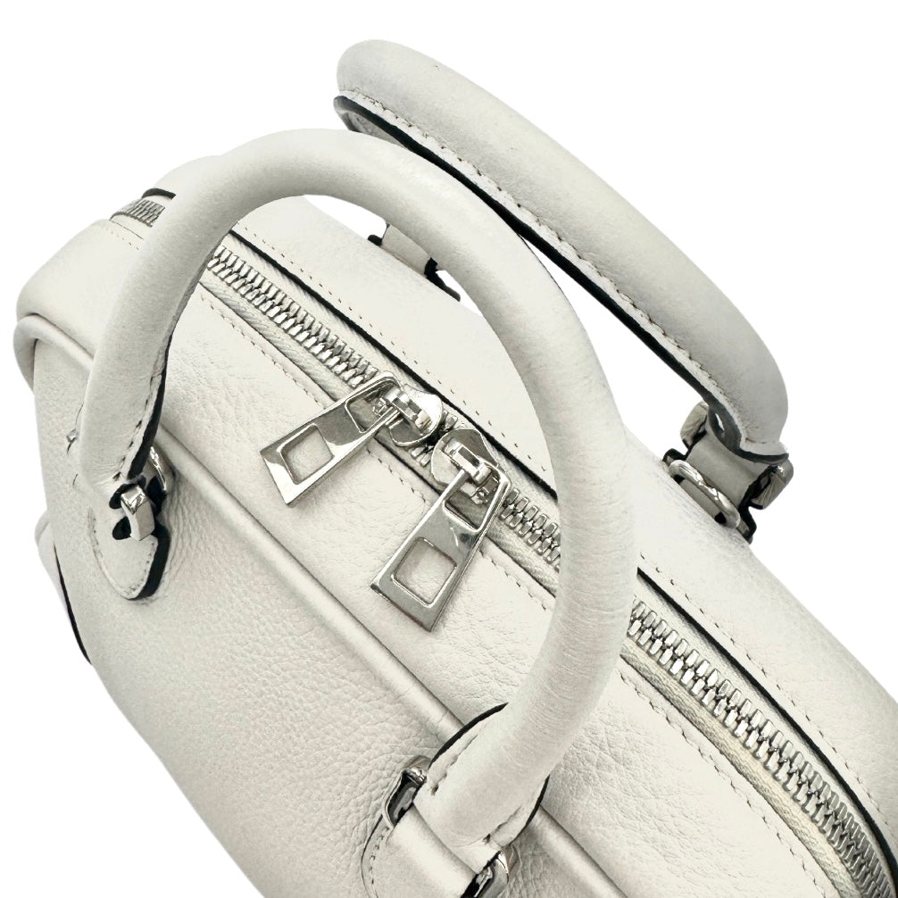 LOEWE LOEWE Amazona 75 Amazona 75 Bag, Tote bag, Shoulder bag, Leather, White, White, Silver hardware, Handbag, 2way