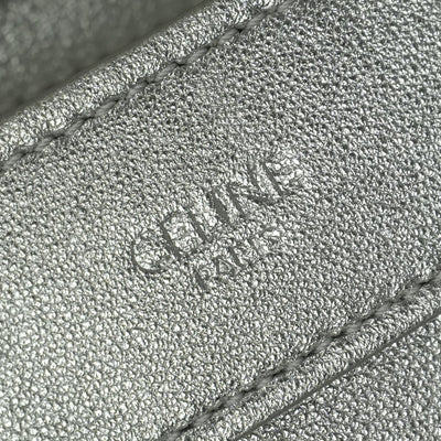 CELINE 셀린 Luggage nano Nano luggage Luggage nano 가방, 토트 백, 숄더백, 부드러운 송아지 가죽, 은색, 은색 금속 피팅, 새로운 로고, 핸드백