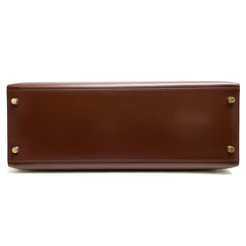 エルメス HERMES ケリー35 ケリー 35 ボックスカーフ ブラウン 茶