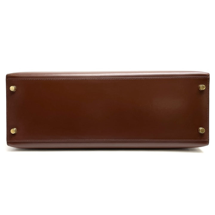 エルメス HERMES ケリー35 ケリー 35 ボックスカーフ ブラウン 茶