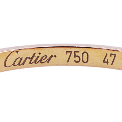 カルティエ Cartier カルティエ ダムール ウェディング リング CARTIER D'AMOUR WEDDING BAND リング 指輪 750PG ピンクゴールド 結婚指輪　ペアリング