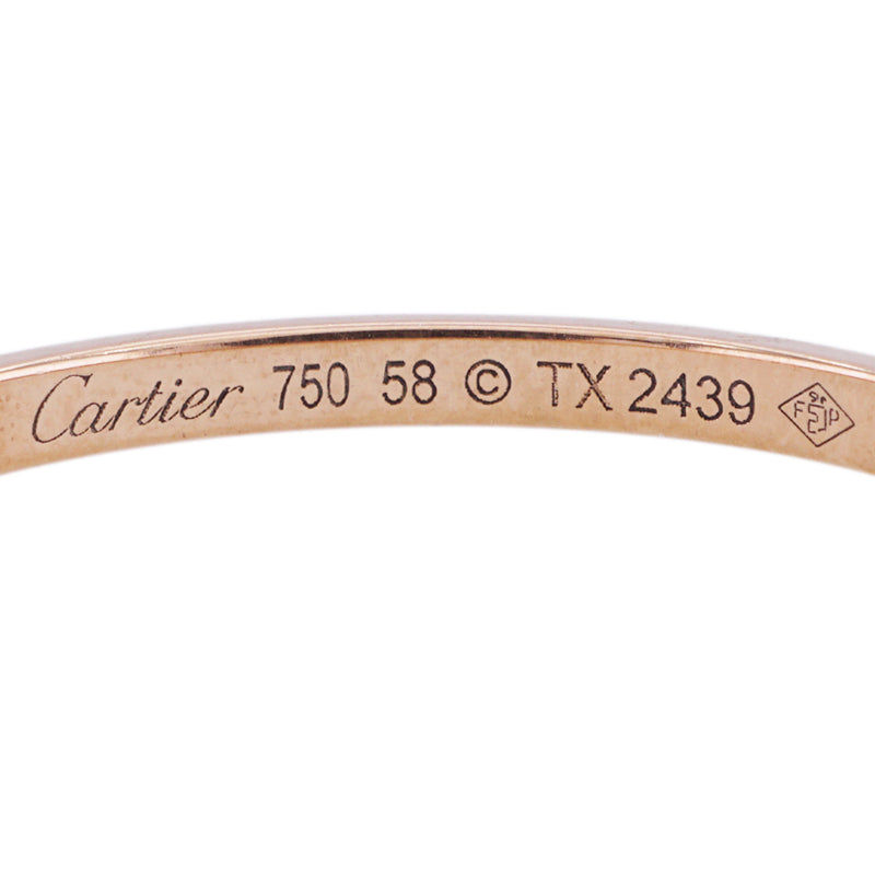 カルティエ Cartier カルティエ ダムール ウェディング リング CARTIER D'AMOUR WEDDING BAND リング 指輪 750PG 結婚指輪　ペアリング