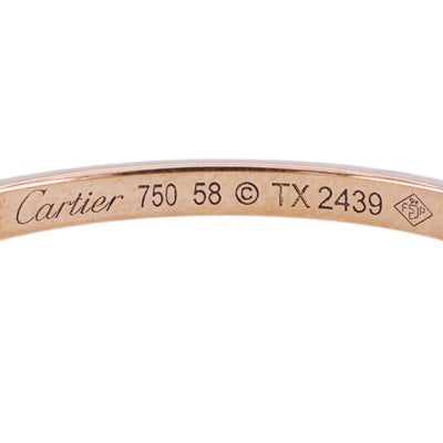 カルティエ Cartier カルティエ ダムール ウェディング リング CARTIER D'AMOUR WEDDING BAND リング 指輪 750PG 結婚指輪　ペアリング