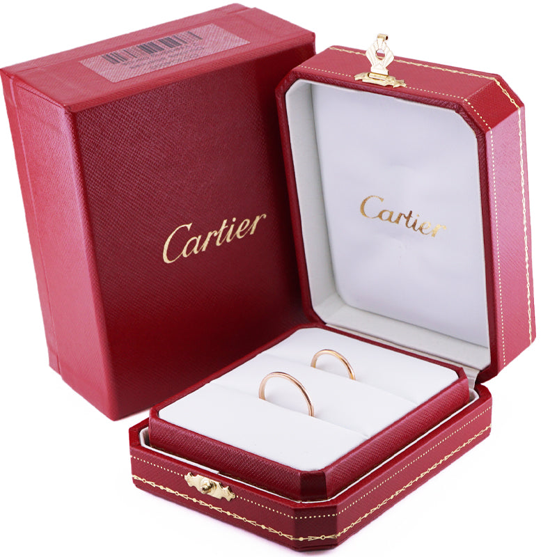 カルティエ Cartier カルティエ ダムール ウェディング リング CARTIER D'AMOUR WEDDING BAND リング 指輪 750PG ピンクゴールド 結婚指輪　ペアリング