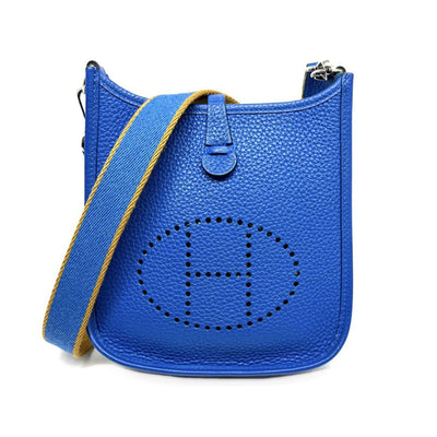 HERMES HERMES Evelyne tpm amazon Evelyne TPM Evelyne TPM Evelyne TPM Bag Shoulder Bag Torillon Clemence Blue Jellyge Blue Silver Metal Fittings