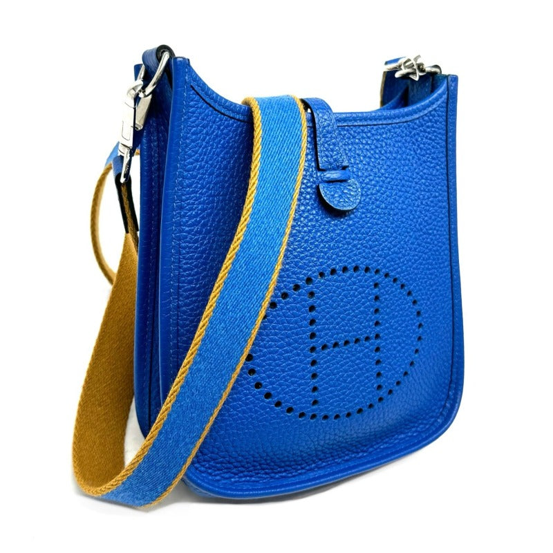 HERMES HERMES Evelyne tpm amazon Evelyne TPM Evelyne TPM Evelyne TPM Bag Shoulder Bag Torillon Clemence Blue Jellyge Blue Silver Metal Fittings