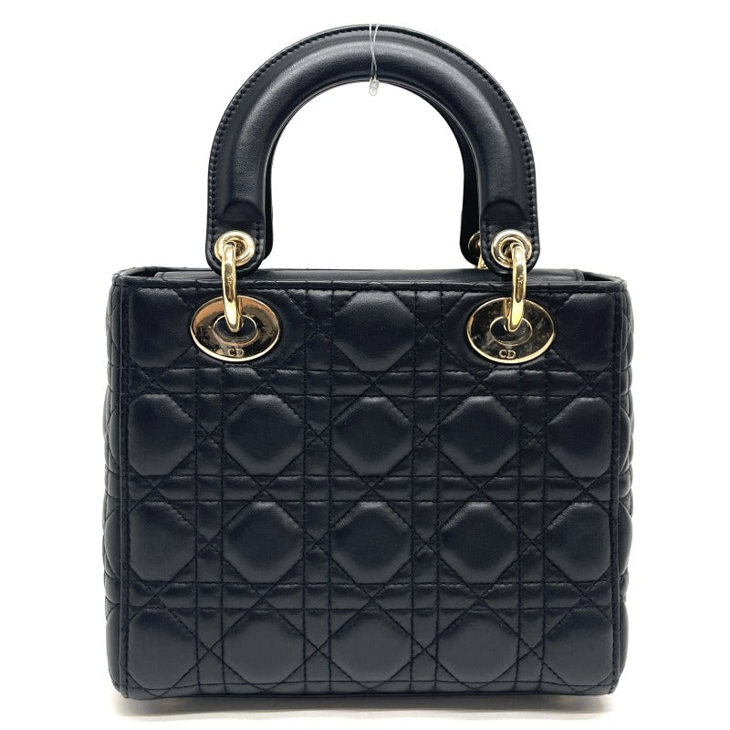 CHRISTIAN DIOR 기독교 디올 Lady dior small LADY DIOR MY ABCDIOR Small bag MYABC Cannage bag 가방, 토트 백, 숄더 백, 양고기, 검은 색, 금 피팅