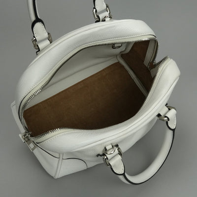 LOEWE 로우 Amazona 75 Amazona 75 가방, 토트 백, 숄더백, 가죽, 흰색, 흰색, 은색 피팅, 핸드백, 2 방향