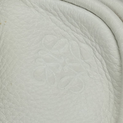 LOEWE 로우 Amazona 75 Amazona 75 가방, 토트 백, 숄더백, 가죽, 흰색, 흰색, 은색 피팅, 핸드백, 2 방향