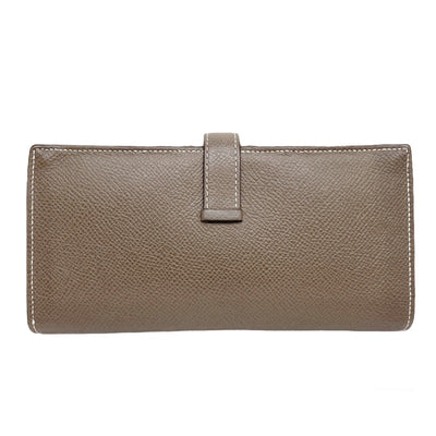 HERMES 爱马仕 B?arn soufflet Bearn soufflet 钱包长钱包Epson Etoupe米色Greige银色金属配件Vaugh Epson
