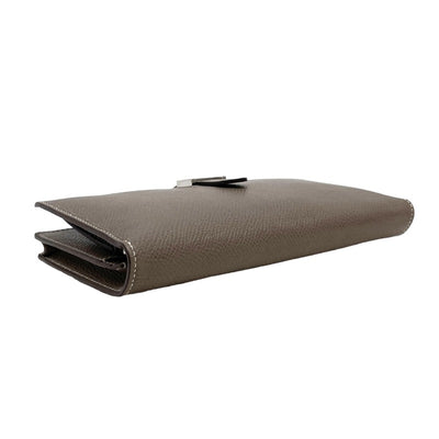 HERMES 爱马仕 B?arn soufflet Bearn soufflet 钱包长钱包Epson Etoupe米色Greige银色金属配件Vaugh Epson