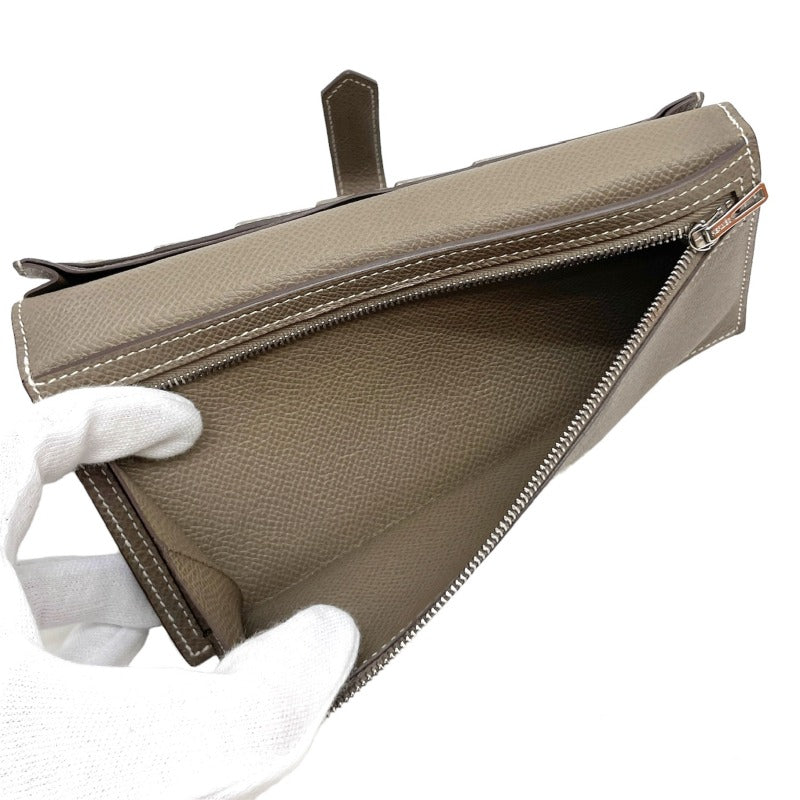 HERMES 爱马仕 B?arn soufflet Bearn soufflet 钱包长钱包Epson Etoupe米色Greige银色金属配件Vaugh Epson