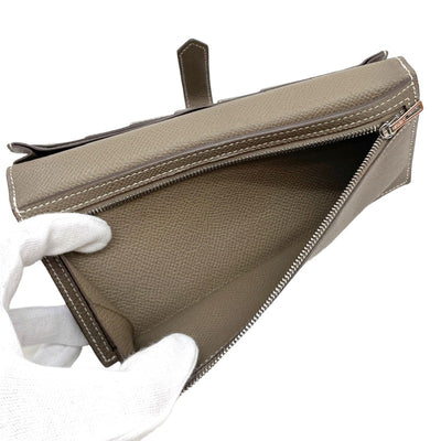 HERMES 爱马仕 B?arn soufflet Bearn soufflet 钱包长钱包Epson Etoupe米色Greige银色金属配件Vaugh Epson