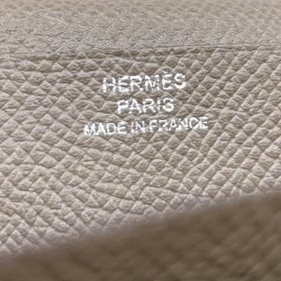 HERMES 爱马仕 B?arn soufflet Bearn soufflet 钱包长钱包Epson Etoupe米色Greige银色金属配件Vaugh Epson