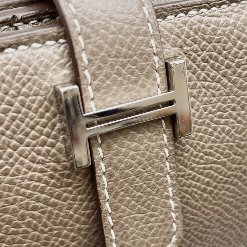 HERMES HERMES B?arn soufflet Bearn soufflet Wallet Long Wallet Epson Etoupe Beige Greige Silver Metal Fittings Vo Epson