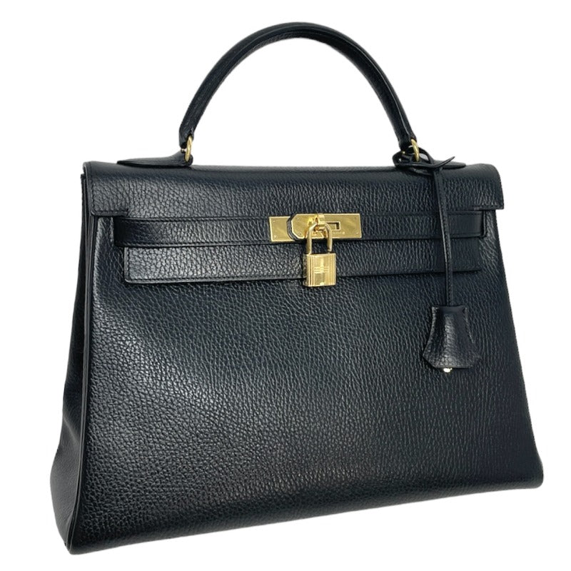 HERMES HERMES Kelly 32 Kelly 32 Bag, Tote Bag, Shoulder Bag, Ardennes, Noir, Black, Gold Fittings